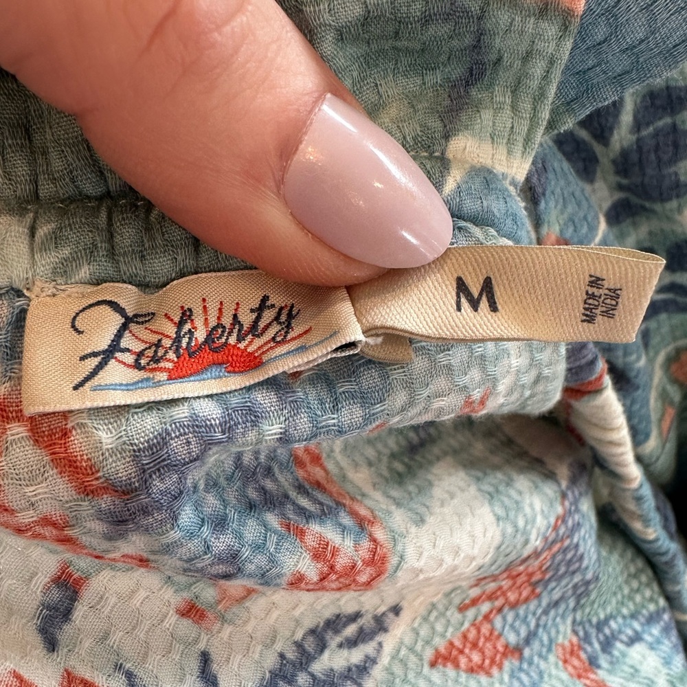 Faherty Blue Orange Bay Twist Halter Dress in Paradise Blossom Floral- Size M - Picture 10 of 10